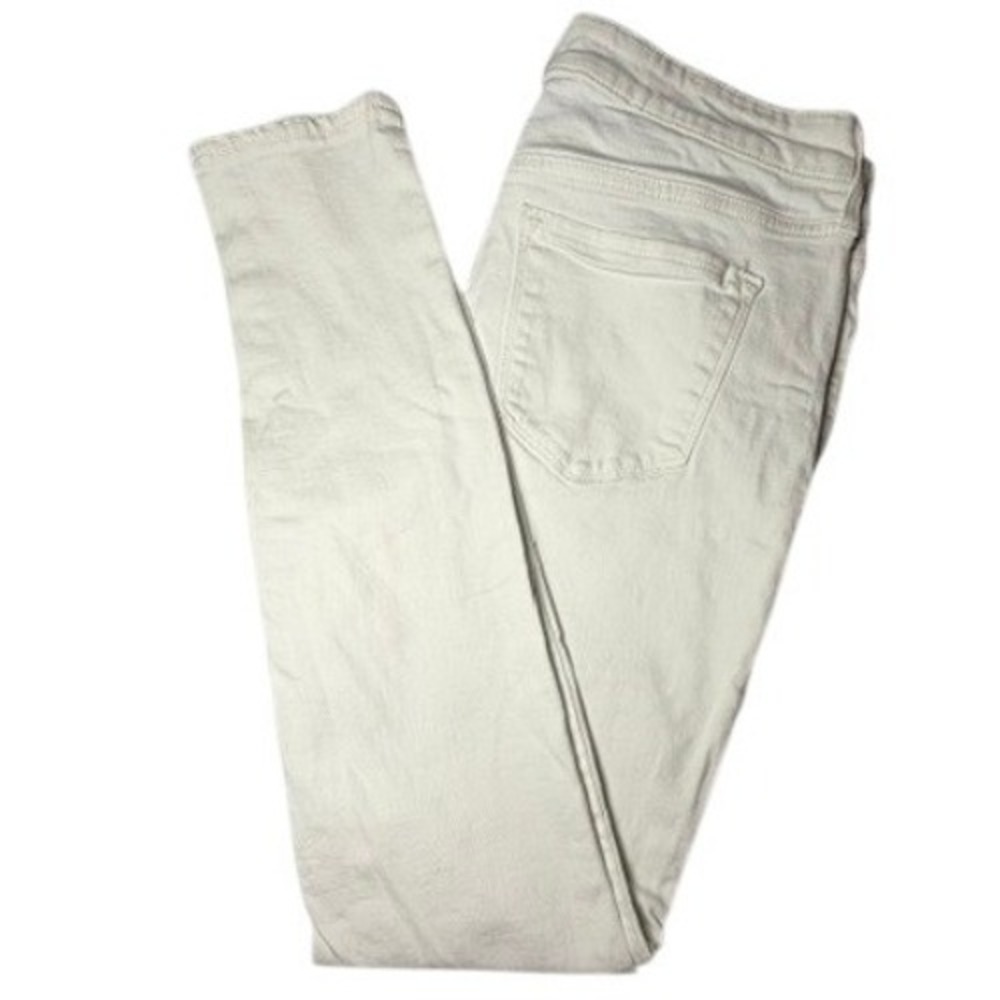 Old Navy Rockstar Skinny Jeans Women 10 Long White Mid-Rise Stretch Denim